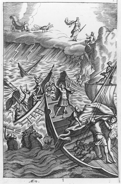 Illusztráció Vergilius (Kr. e. 70-19) „Az Aeneis” című művéből alkotó: English School